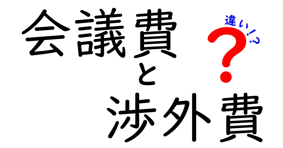 会議費と渉外費の違いって何?会社のお金の使い方をわかりやすく解説!