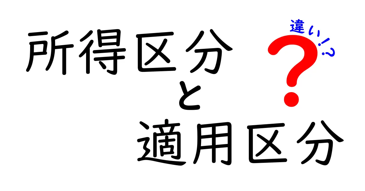 【わかりやすく解説】所得区分と適用区分の違いとは？税金や手続きで押さえるべきポイント