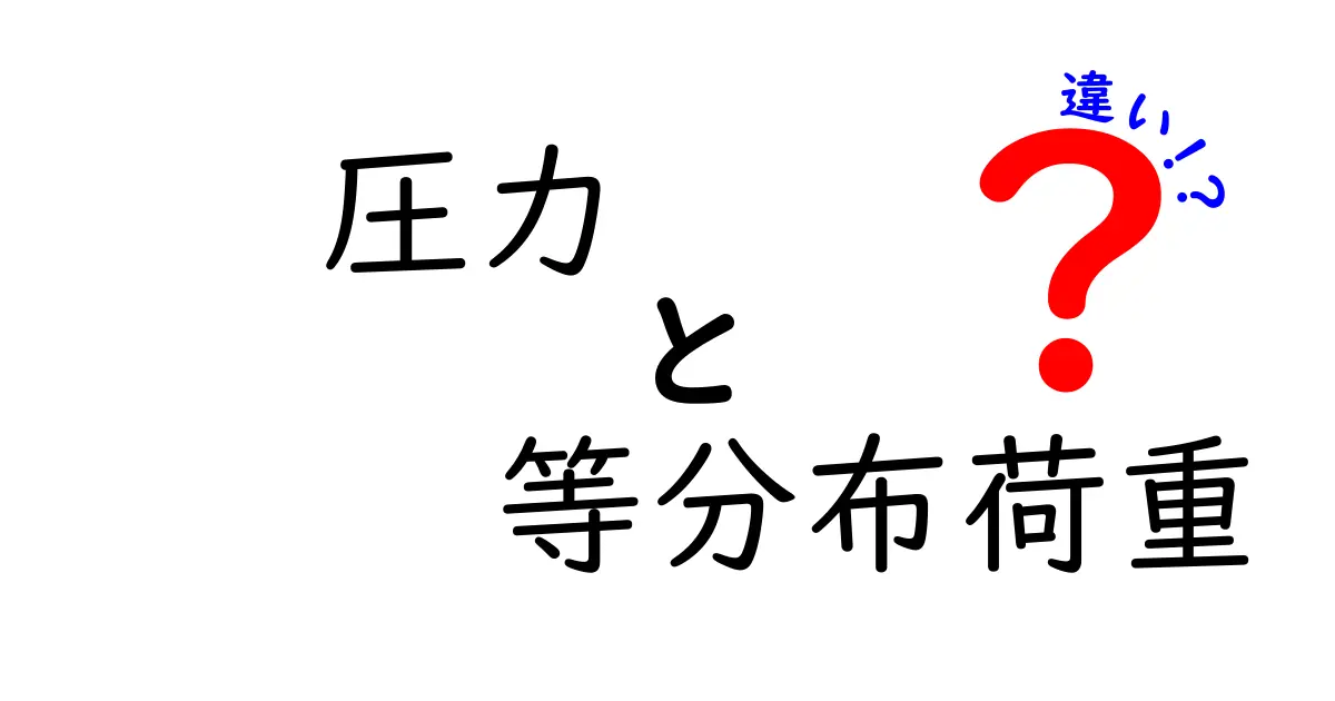圧力と等分布荷重の違いをわかりやすく解説!中学生でも理解できる力の基本