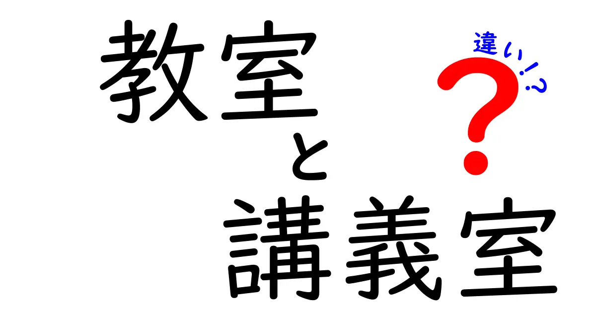 教室と講義室の違いを徹底解説!雰囲気・使い方・授業形態を中学生にもわかりやすく区別するガイド