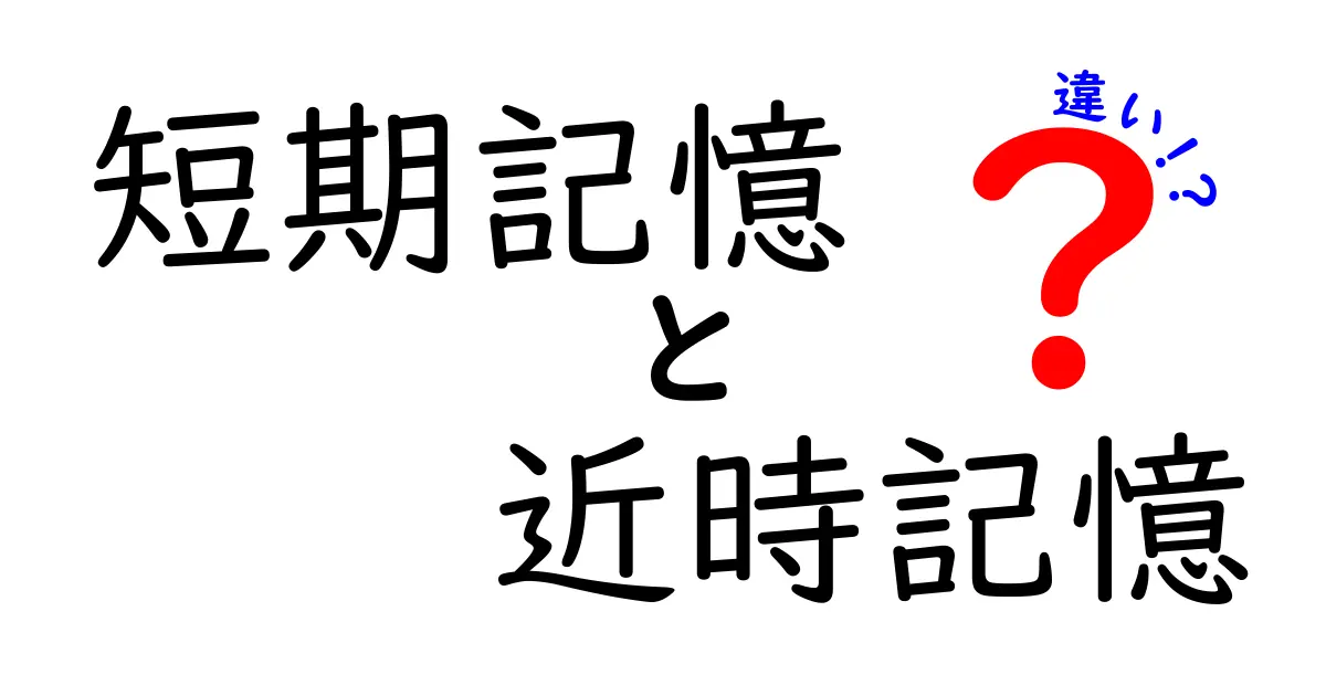 短期記憶と近時記憶の違いを徹底解説!学習効率を上げるポイントとは?