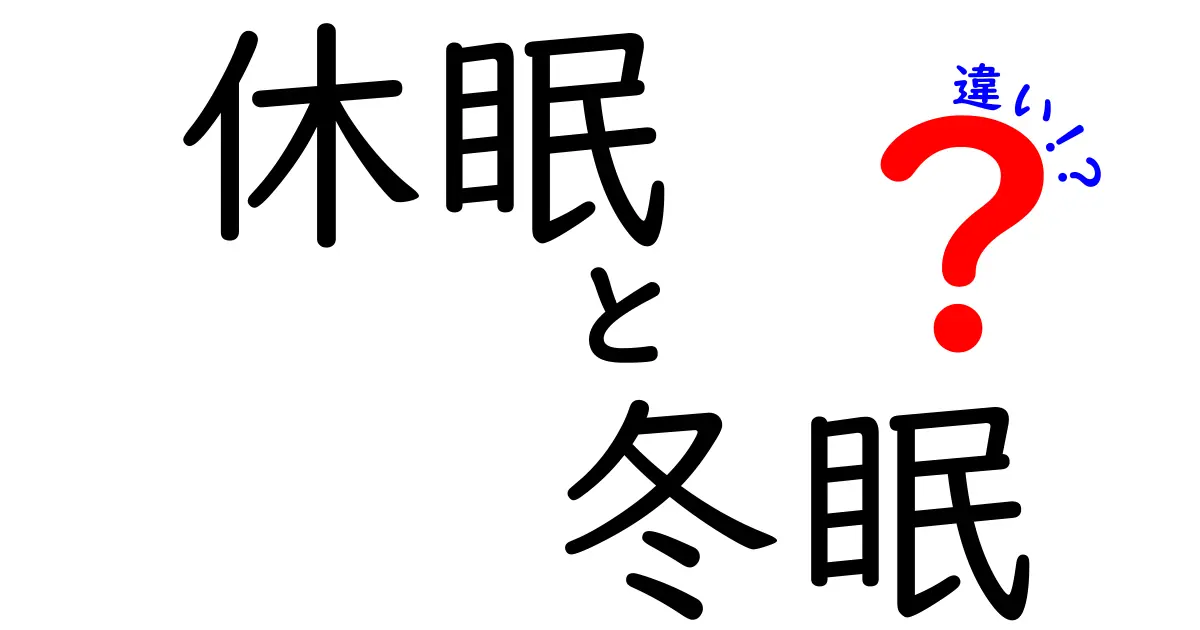休眠と冬眠の違いを徹底解説!眠りの謎を解き明かす、中学生にもわかりやすい解説