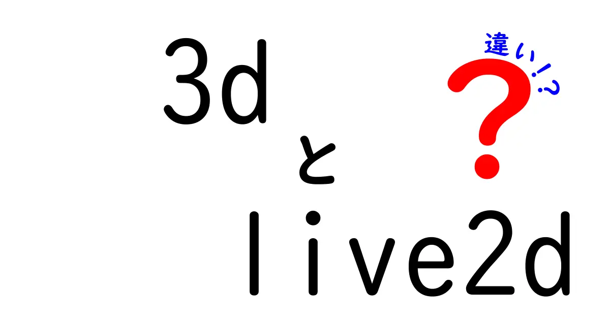 3DとLive2Dの違いを徹底解説！中学生にもわかる使い分けガイド