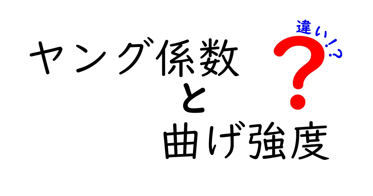 ヤング係数と曲げ強度の違いを徹底解説！材料の強さを理解しよう