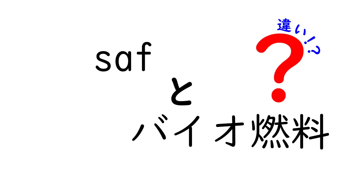 SAFとバイオ燃料の違いとは？未来のエコ燃料をわかりやすく解説！