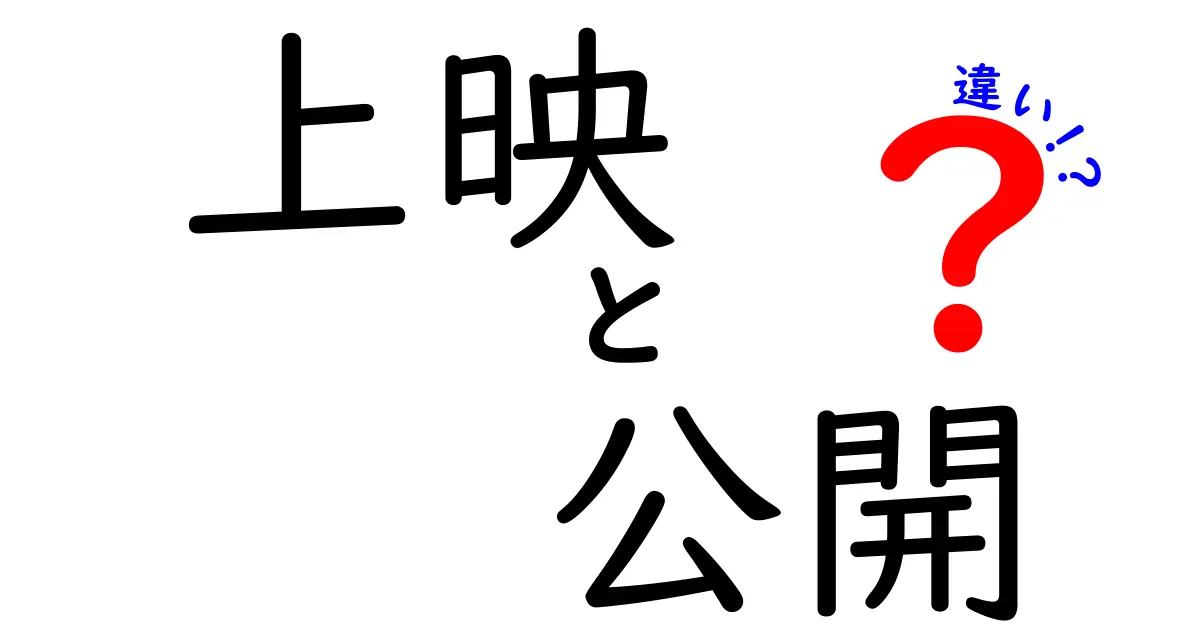 上映と公開の違いとは？中学生にも分かる映画用語の基礎解説