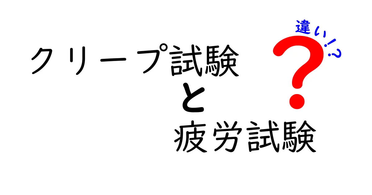 クリープ試験と疲労試験の違いを徹底解説！初心者でもわかる材料試験の基本