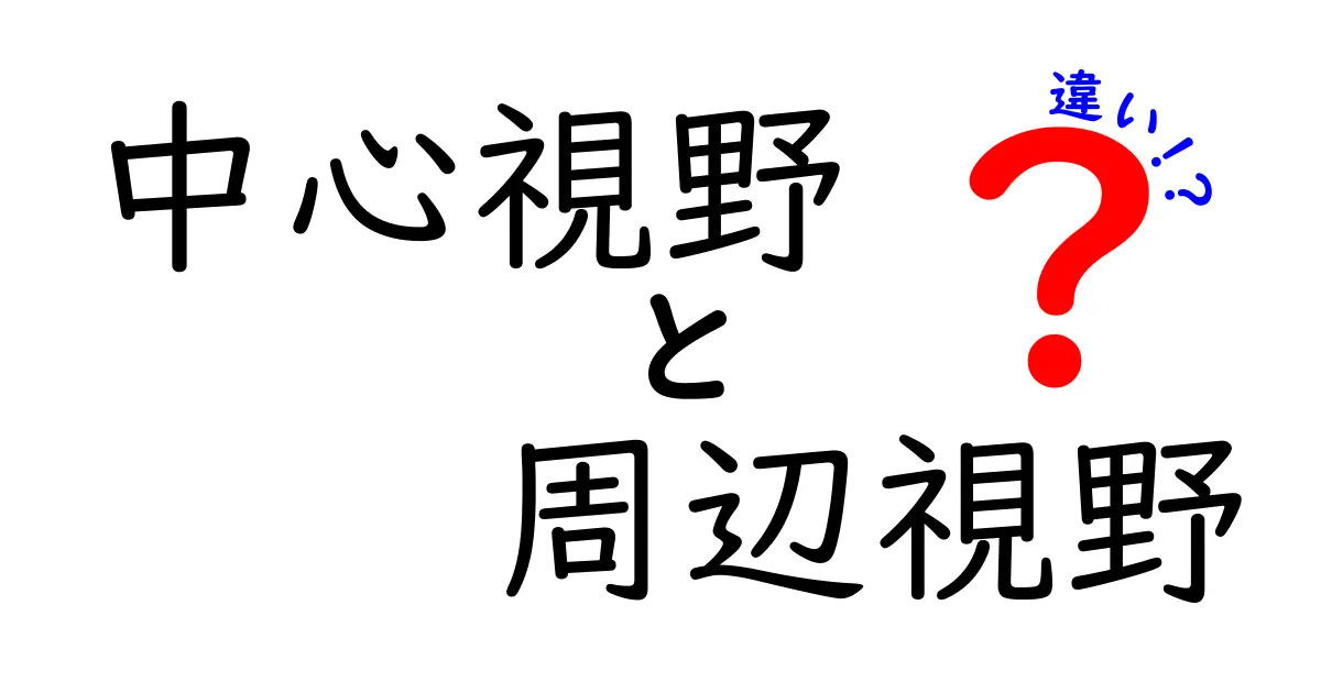 中心視野と周辺視野の違いとは?見え方の秘密をやさしく解説!
