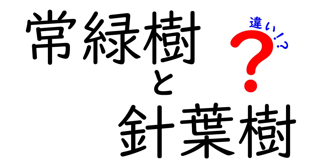 常緑樹と針葉樹の違いとは？特徴や見分け方をわかりやすく解説！