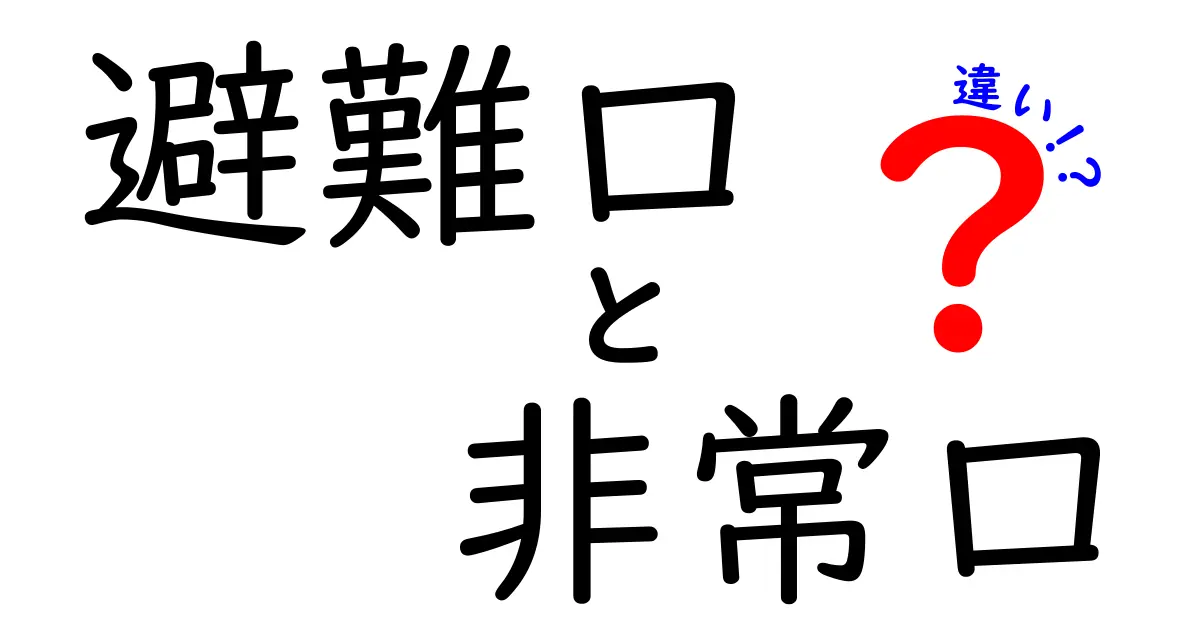 避難口と非常口の違いとは?安全確保のために知っておきたいポイント