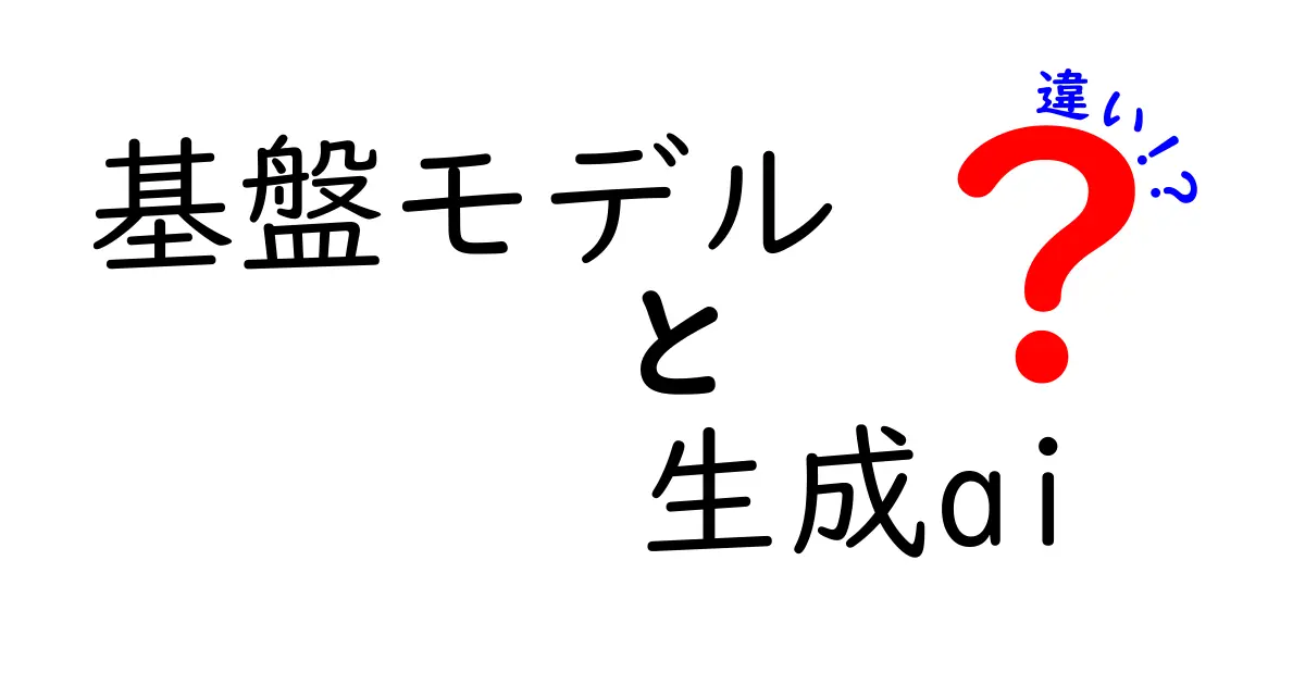 基盤モデルと生成AIの違いをわかりやすく解説!最新AI技術のポイントとは?