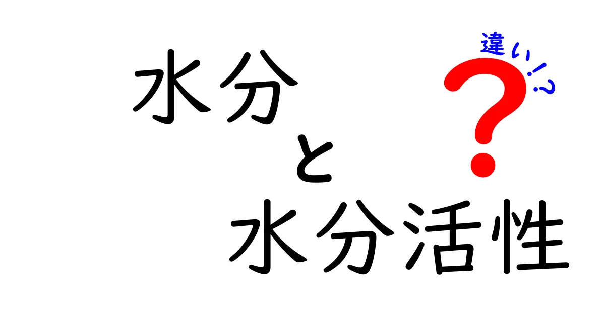 水分と水分活性の違いとは？食品の保存や安全に欠かせないポイントを徹底解説！