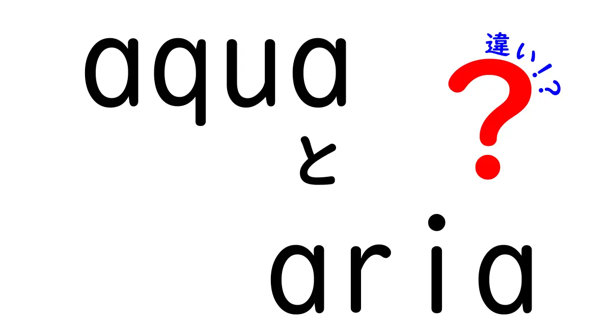aqua aria 違いを徹底解説！発音・意味・使い方まで中学生にもわかる解説