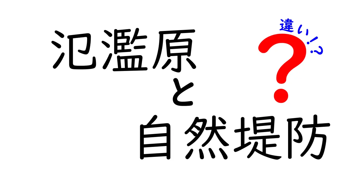 氾濫原と自然堤防の違いとは?わかりやすく解説!