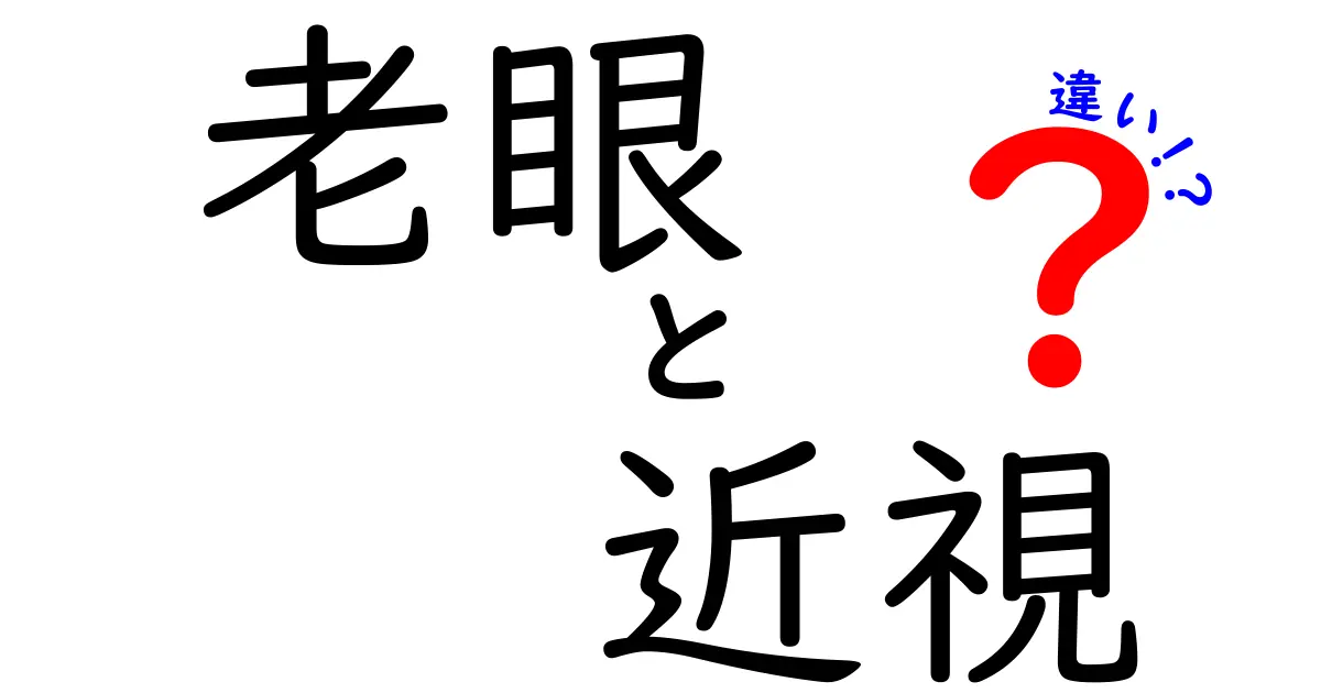 老眼と近視の違いを徹底解説!見え方や原因、対策は何が違う?