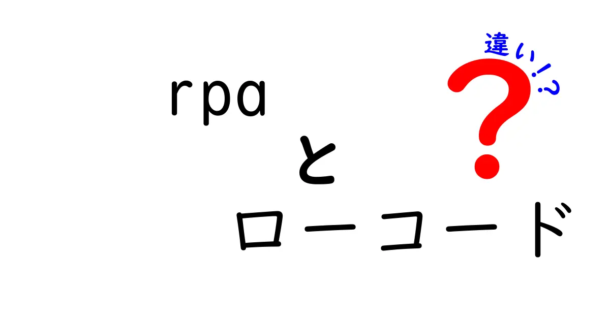 RPAとローコードの違いを徹底解説|自動化の入口を間違えないための選び方