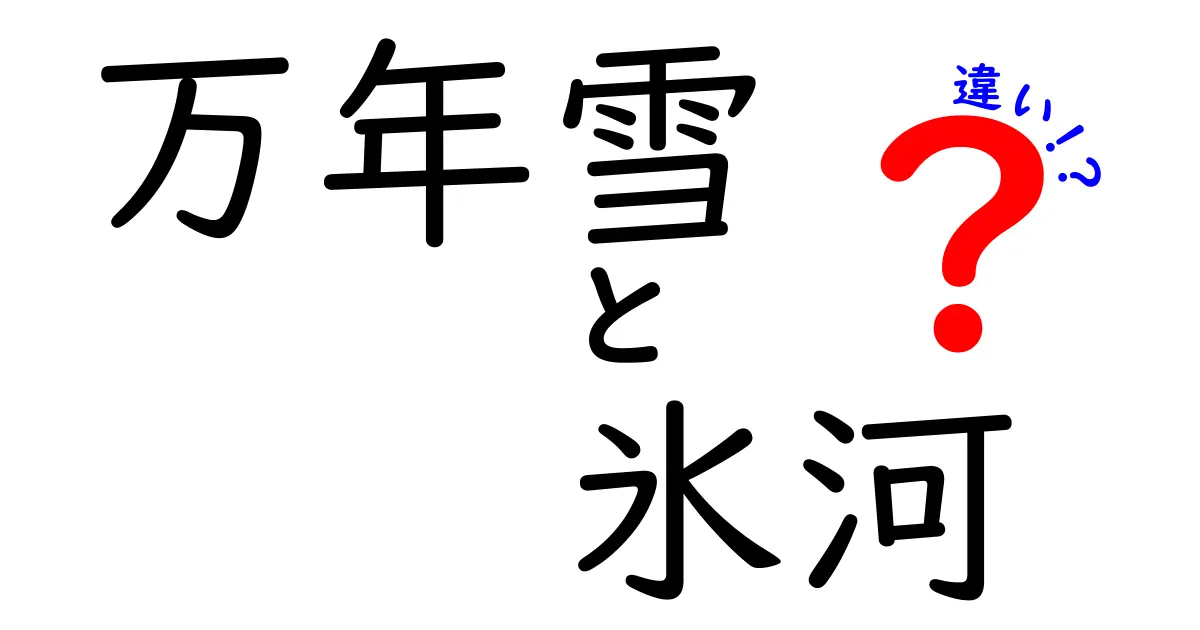 万年雪と氷河の違いを徹底解説!見分け方や特徴まとめ