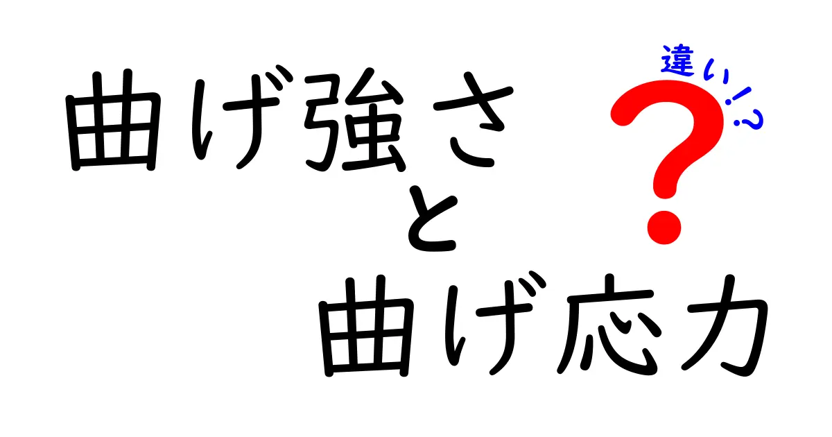 【初心者向け】曲げ強さと曲げ応力の違いを徹底解説！簡単に理解しよう