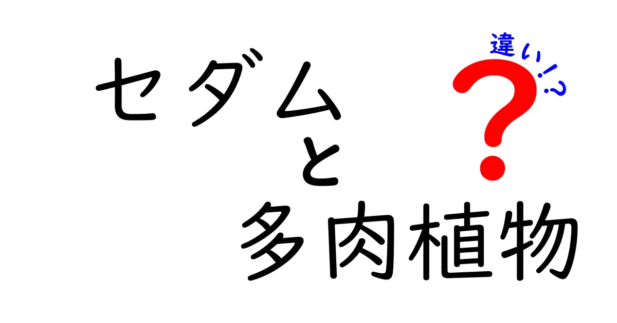 セダムと多肉植物の違いとは？初心者でもわかる特徴と育て方のコツ