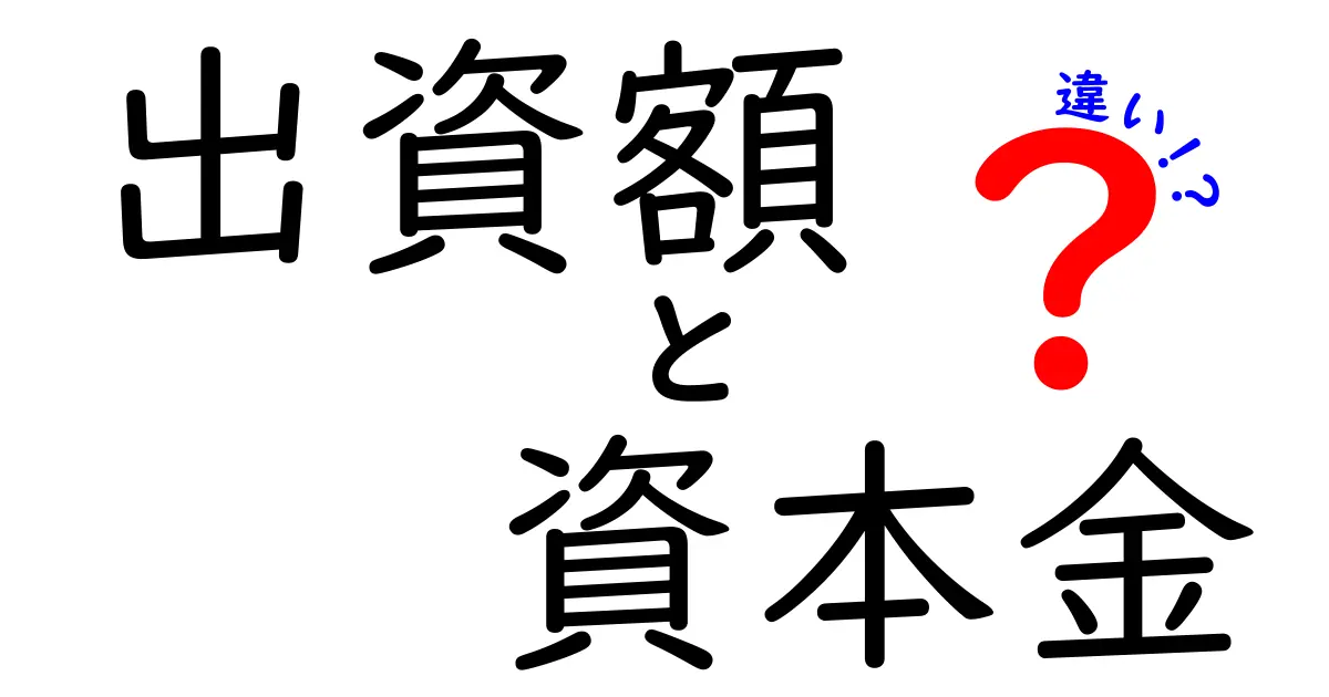 出資額と資本金の違いをわかりやすく解説！会社設立に欠かせない基礎知識