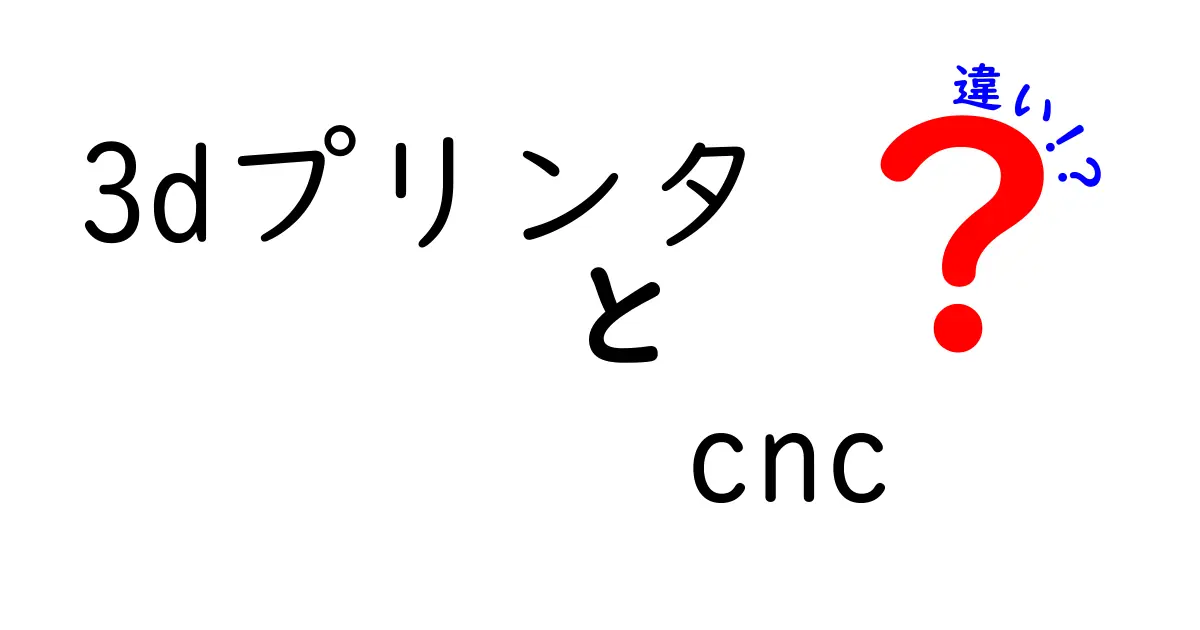 3DプリンタとCNCの違いを徹底解説!初心者が迷わず選べる使い分けガイド
