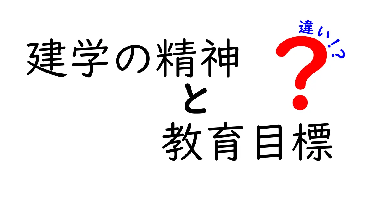 【わかりやすく解説】建学の精神と教育目標の違いとは？学校教育の基盤を理解しよう