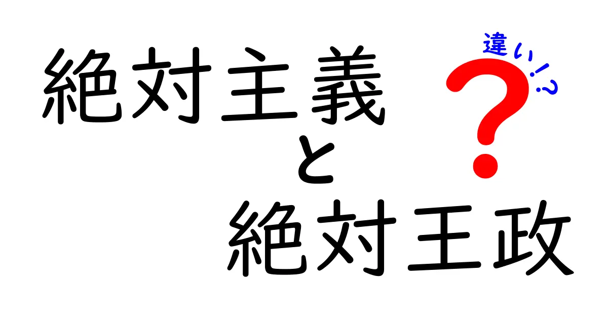 絶対主義と絶対王政の違いを徹底解説：中学生にもわかるポイント整理