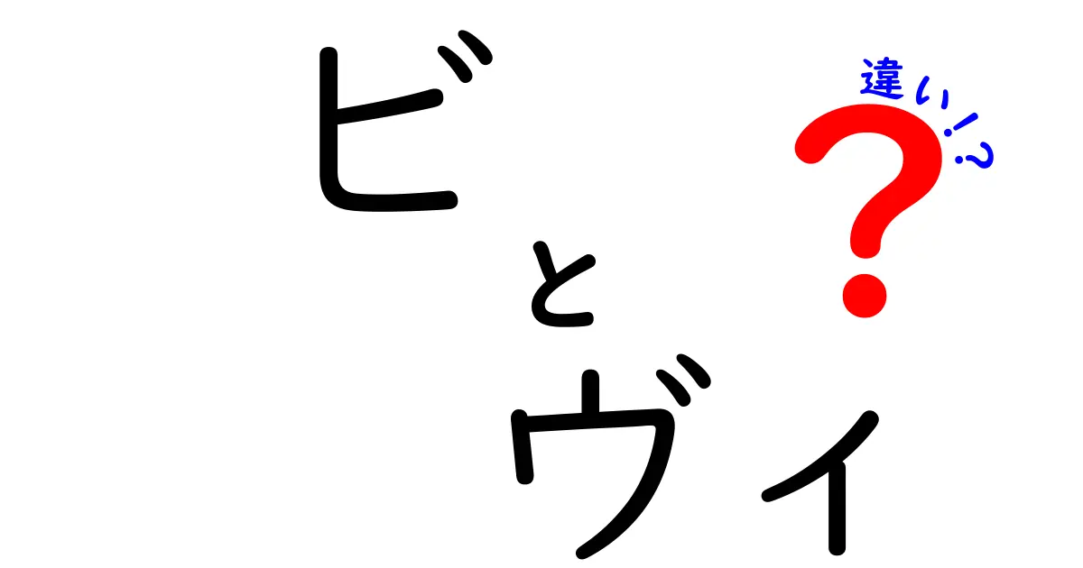 ビとヴィの違いを完全解説!発音と表記のポイントを中学生にもわかるように