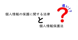 「個人情報の保護に関する法律」と「個人情報保護法」の違いをわかりやすく解説！