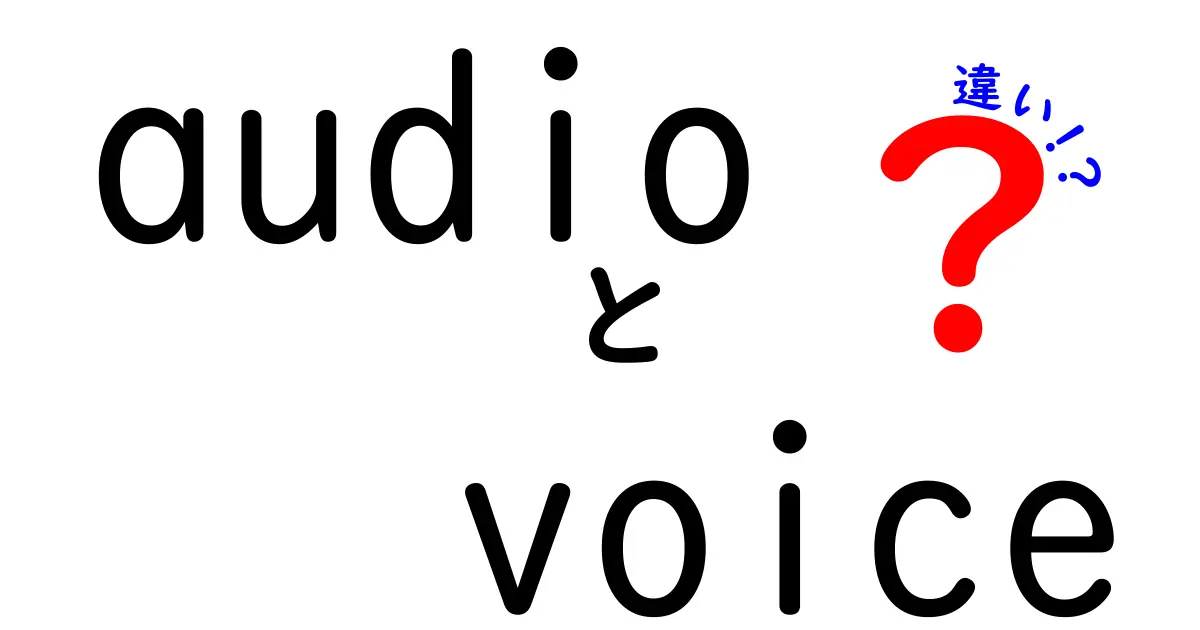 audioとvoiceの違いを徹底解説|意味・使い分け・例まで中学生にもわかりやすく