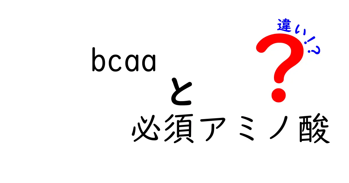 BCAAと必須アミノ酸の違いを徹底解説!意味・役割・摂取のコツを中学生にも分かるように解説