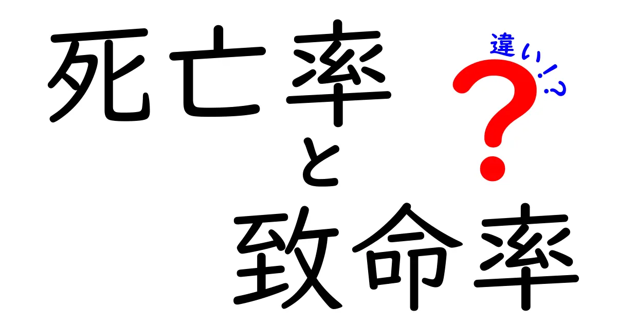 死亡率と致命率の違いをやさしく解説！数字の意味と使い方がすぐわかる