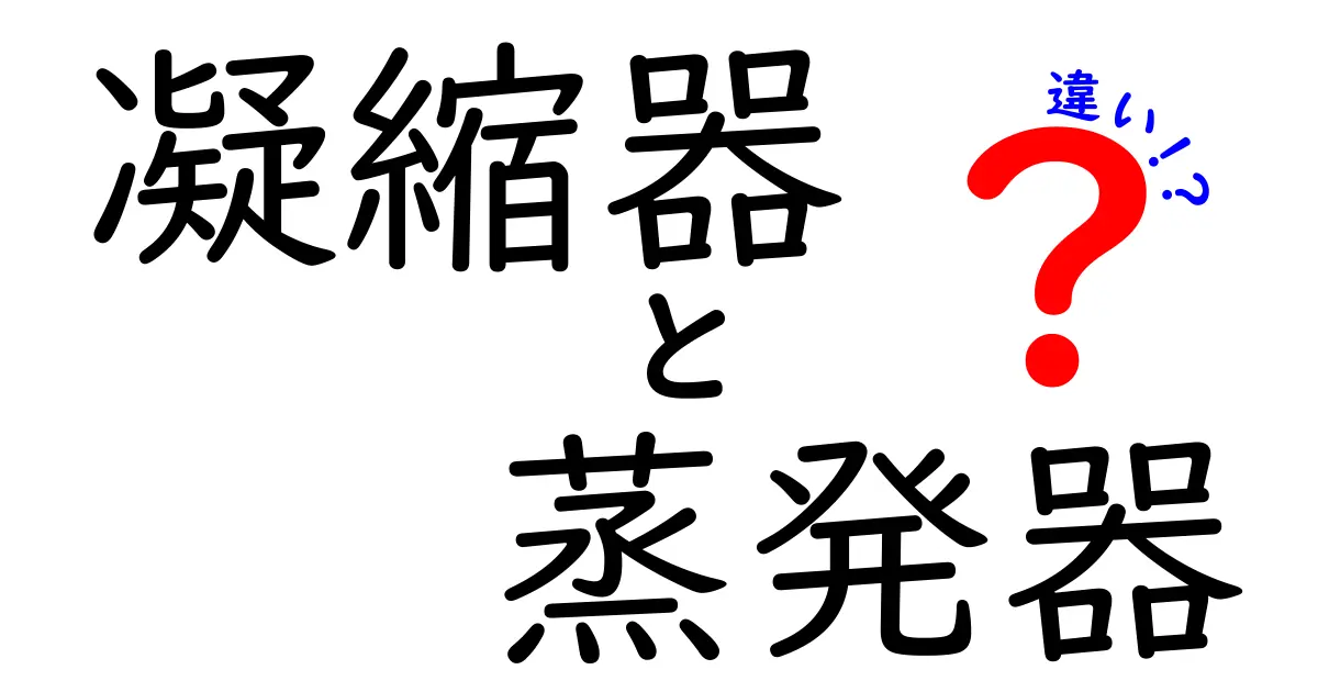 凝縮器と蒸発器の違いをわかりやすく解説！冷凍システムでの役割＆仕組みの違いとは？