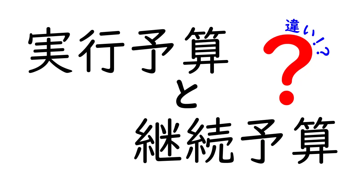 実行予算と継続予算の違いとは？わかりやすく徹底解説！