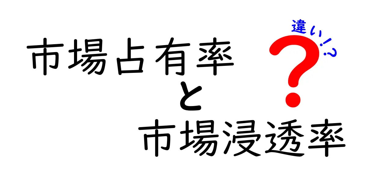 市場占有率と市場浸透率の違いを徹底解説｜数字が示す企業戦略の基礎