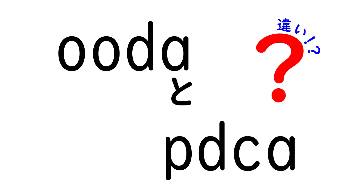 ooda pdca 違いを徹底解説|OODAとPDCAの違いを理解して意思決定と改善を両立させる方法