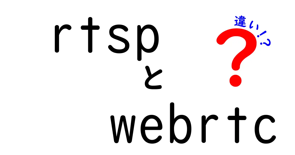 RTSPとWebRTCの違いを5つのポイントで解説｜中学生にも分かる使い分けガイド