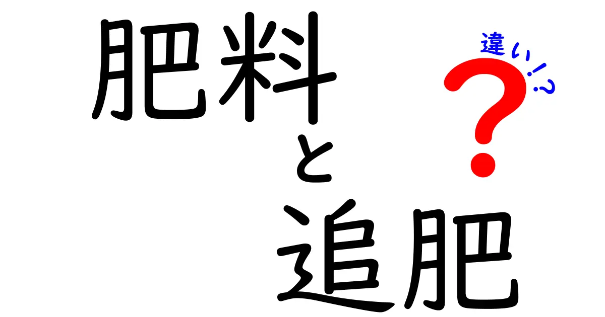 肥料と追肥の違いを徹底解説|家庭菜園初心者が知っておくべき3つのポイント