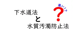 下水道法と水質汚濁防止法の違いをわかりやすく解説！日常生活と環境保護に役立つポイント