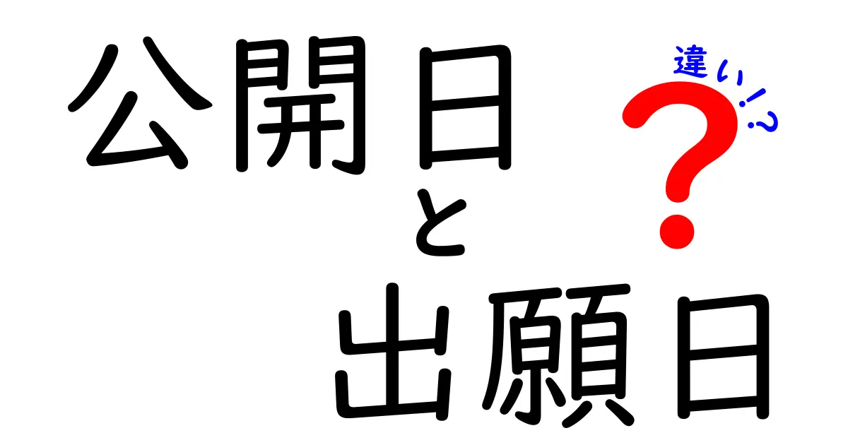 公開日と出願日の違いを徹底解説｜初心者でもすぐ分かるポイント