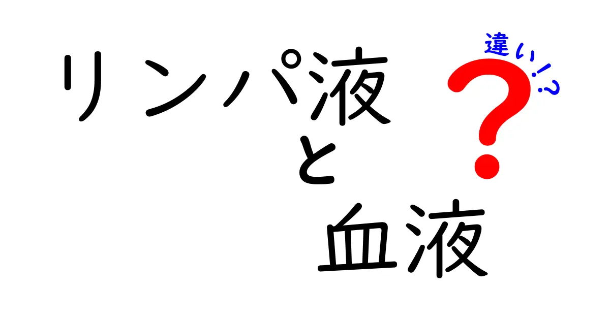 リンパ液と血液の違いを徹底解説!中学生にもわかる体の仕組みと見分け方