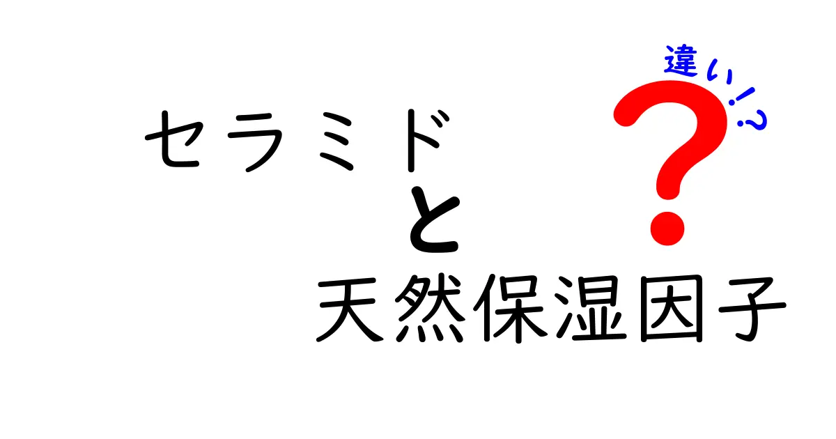 セラミドと天然保湿因子（NMF）の違いを徹底解説！肌のうるおいを守る秘密とは？