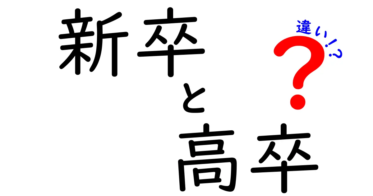 新卒と高卒の違いを徹底解説！就職・教育・キャリアのポイントを中学生にもわかる言葉で
