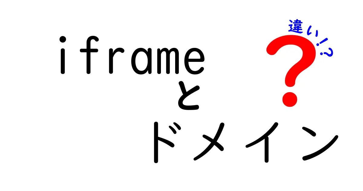 iframeとドメインの違いを徹底解説!中学生にもわかるシンプルな理由と使い方