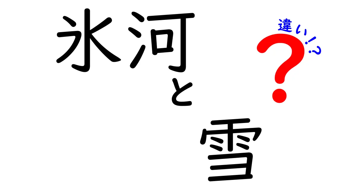 氷河と雪の違いとは?見た目だけじゃないその本質を簡単解説!
