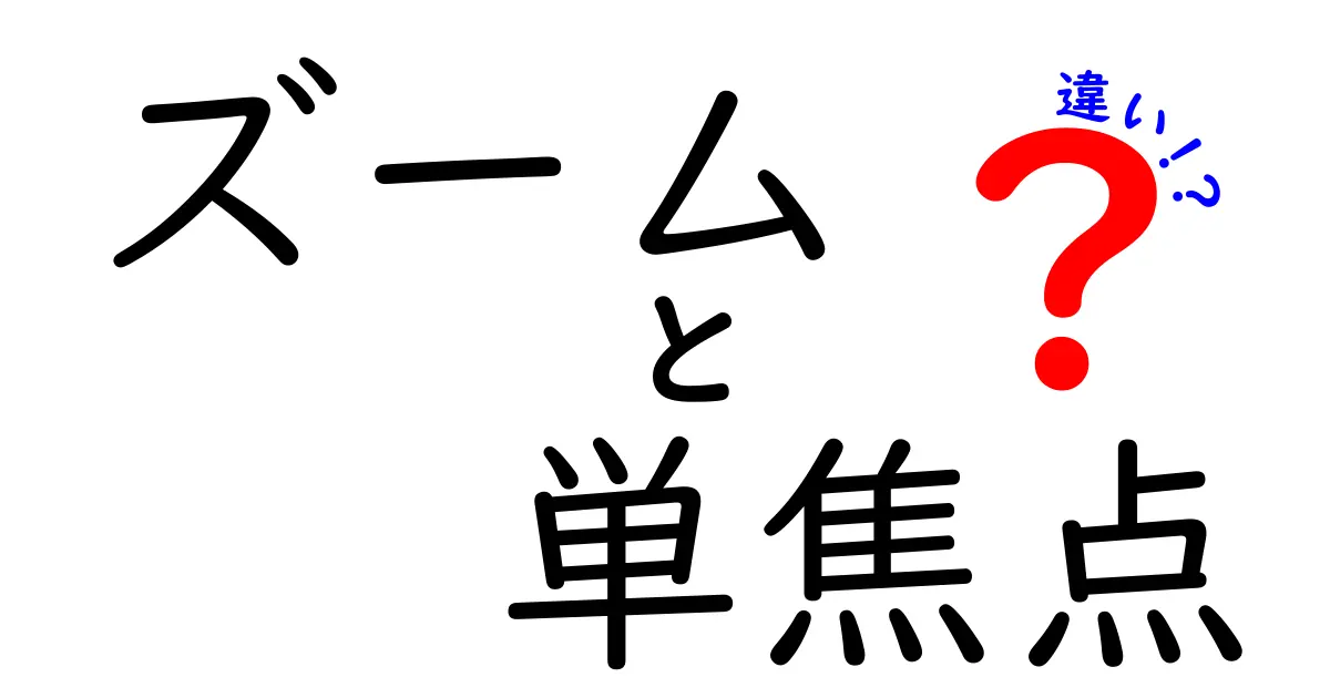 ズームレンズと単焦点レンズの違いとは？初心者でもわかる選び方のポイント
