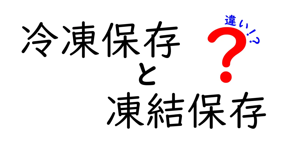 冷凍保存と凍結保存の違いを徹底解説!知って得する食品の保存テクニックと家庭での使い分けのコツ