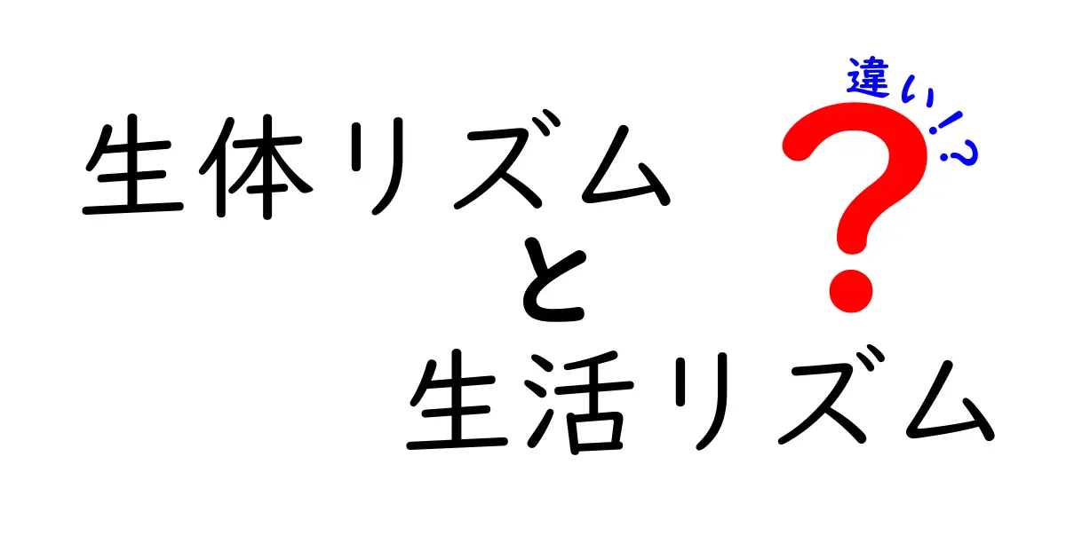 【一目でわかる】生体リズムと生活リズムの違いをやさしく解説!