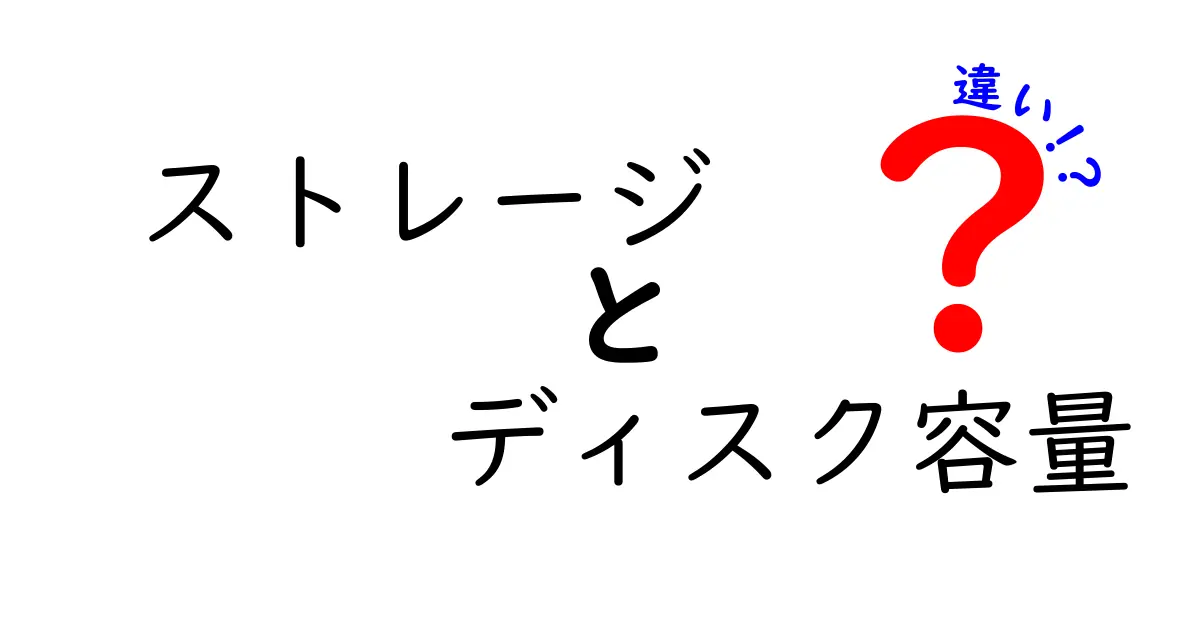 ストレージとディスク容量の違いを徹底解説！初心者でも分かる基本と選び方