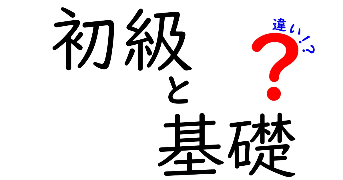 初級と基礎の違いを完全解説|中学生にもやさしい実践ガイド
